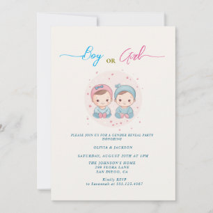 Boy or Girl Gender Reveal Party Invitation