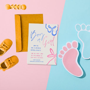 Boy or Girl Invitation Neutral Gender Reveal