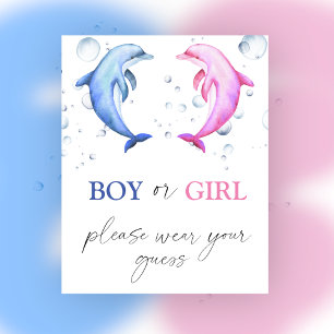 Boy or Girl please wear your guess Poster