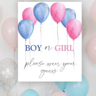Boy or Girl please wear your guess Poster