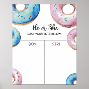 Boy or girl we doughnut know gender reveal chart