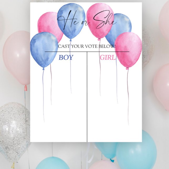 Boy or girl we know gender reveal chart (Creator Uploaded)