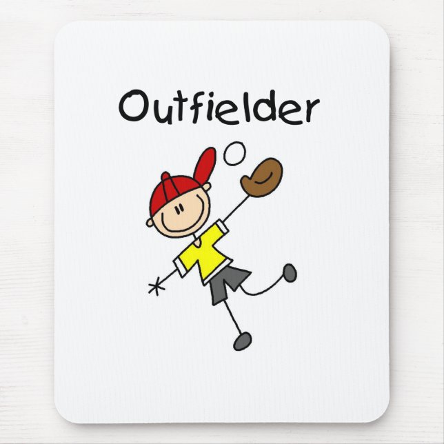 Boy Outfielder Mouse Pad (Front)