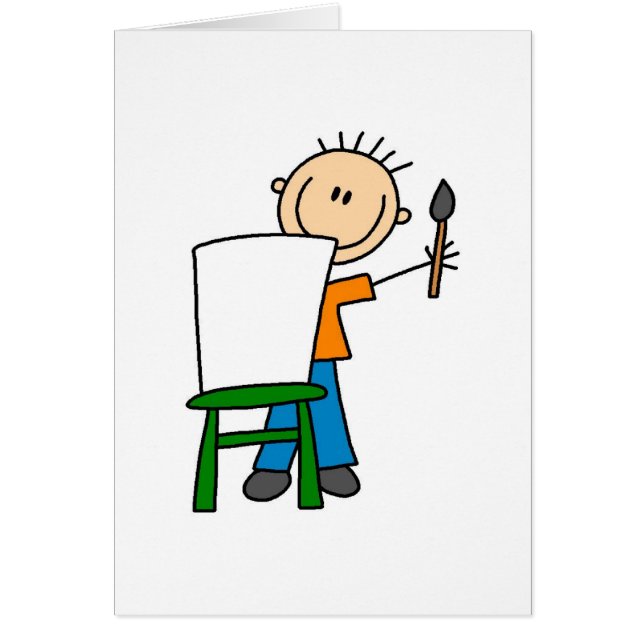 Boy Painting Card (Front)