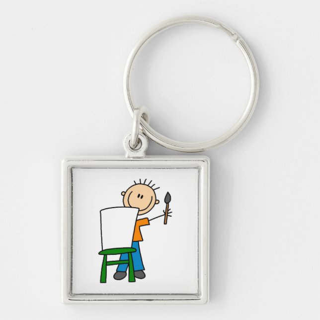 Boy Painting Key Ring (Front)