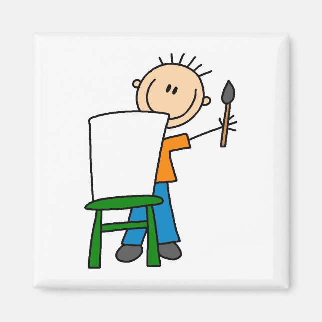 Boy Painting Magnet (Front)