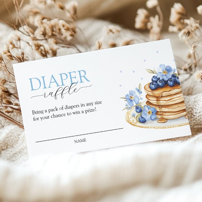 Boy Pancake Baby Brunch Diaper Raffle Baby Shower  Enclosure Card (Creator Uploaded)