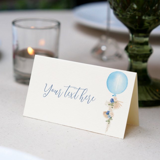 Boy Party Place Card Birthday Baby Shower (Creator Uploaded)