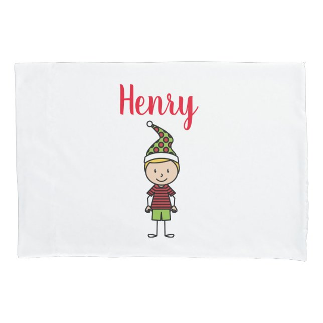 Boy Personalised Christmas Pillowcase (Front)
