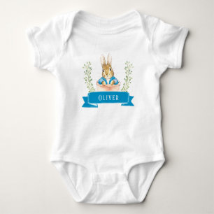Boy Peter Rabbit Blue Custom Baby Bodysuit