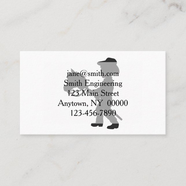 Boy Playing Cowboy - Choose background color Business Card (Front)