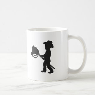 Boy Playing Cowboy - Choose background colour Coffee Mug