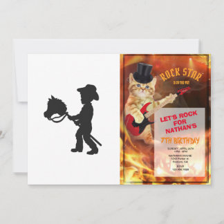 Boy Playing Cowboy - Choose background colour Invitation