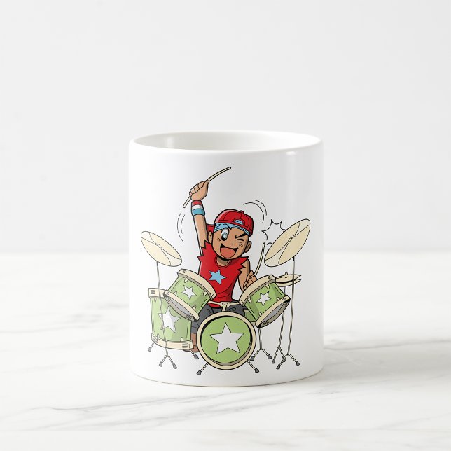 Boy Playing Drums Mug (Creator Uploaded)