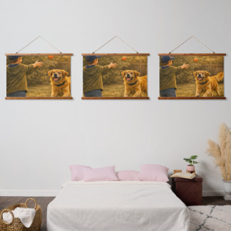 Boy Playing Fetch Progression Tapestry – Set of 3