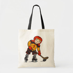 Boy Playing Hockey Tote Bag