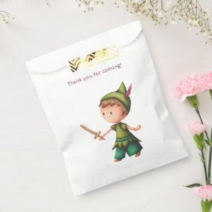 Boy Playing Pirates with Wooden Sword Thank You  Favour Bag
