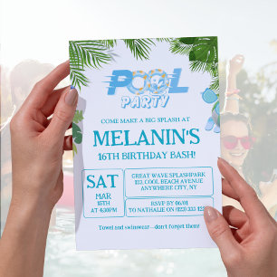 Boy Pool Party Invitation – Cool Dude Birthday