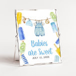 Boy Popsicle Baby Shower Babies are Sweet Poster<br><div class="desc">Make your event special with this Popsicle Baby Shower with our cute and lovely printable Babies are Sweet Sign featuring adorable Baby Clothes Baby Shower theme. Download,  personalise,  and create lasting memories with this perfect touch for your joyous celebration!
 
BS1076</div>