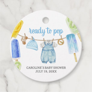 Boy Popsicle Baby Shower Favour Tags