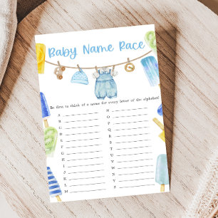 Boy Popsicle Baby Shower How Big Is Game