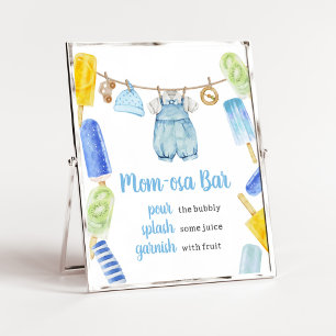 Boy Popsicle Baby Shower Mum Osa Bar Poster