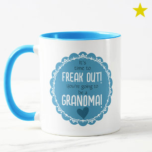 Boy Pregnancy Announcement New Grandma  Mug