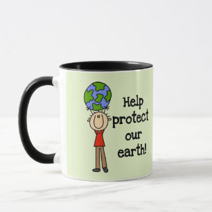 Boy Protect Our Earth T-shirts and Gifts Mug