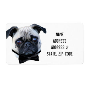 Boy Pug Shipping Labels