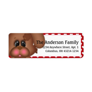 Boy Puppy Dog Valentine's Day Address Labels d2