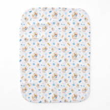 Boy Puppy Dog with Blue Bow Tie Bones Paw Prints