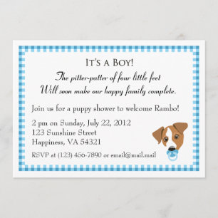 Boy Puppy Shower Invitations