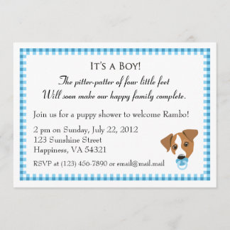 Boy Puppy Shower Invitations