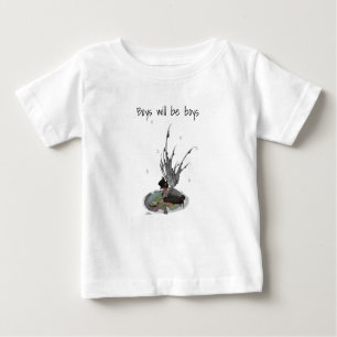 Boy Rain Fairy With Frog Baby Boy T-Shirt