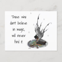 Boy Rain Fairy With Frog Posrcard