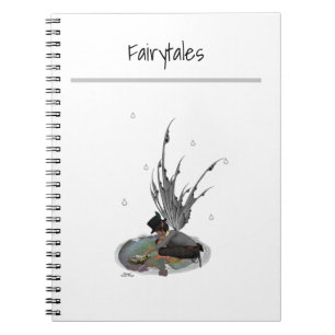 Boy Rain Fairy With Frog Spiral Notebook