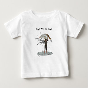Boy Rain Fairy With Leaf Infant Baby T-Shirt