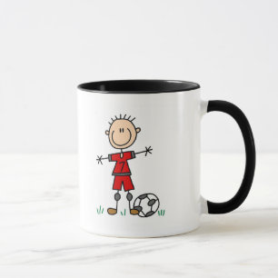 Boy Red Uniform Soccer T-shirts and Gifts Mug