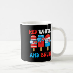 Boy Red White Bruh 4th July-shirt Popsicle Usa Fla Coffee Mug