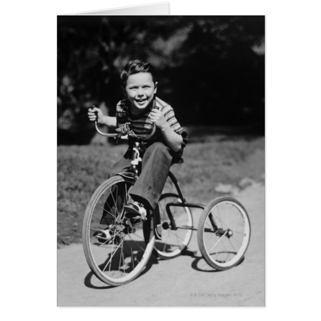 Boy Riding Tricycle (Front)