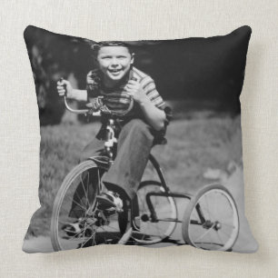 Boy Riding Tricycle Cushion
