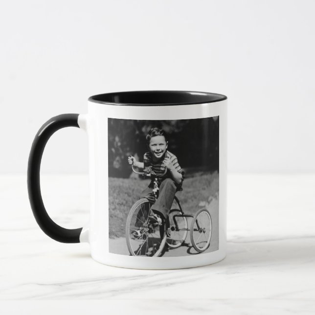 Boy Riding Tricycle Mug (Left)