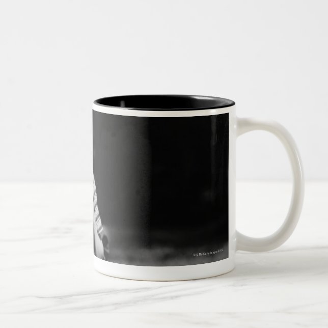 Boy Riding Tricycle Two-Tone Coffee Mug (Right)