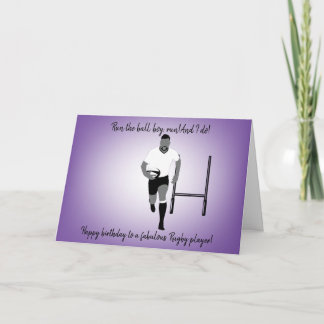 Boy Rugby Player Birthday Card