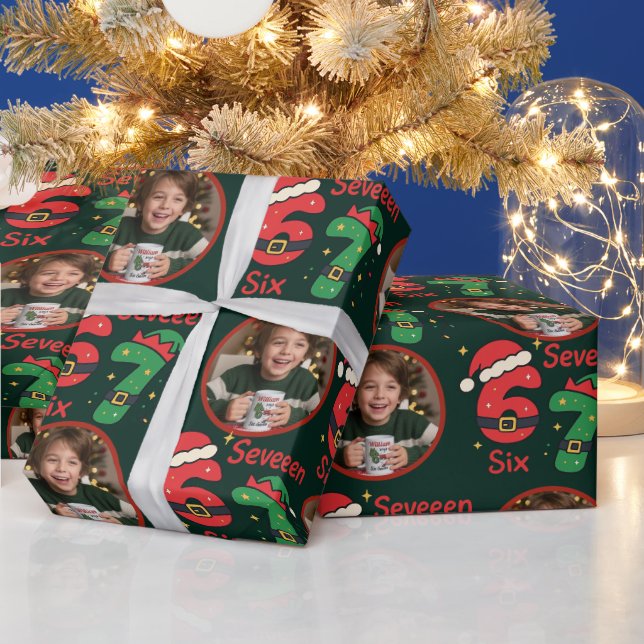 Boy’s Milestone Gift Photo Wrapping paper (Holidays)
