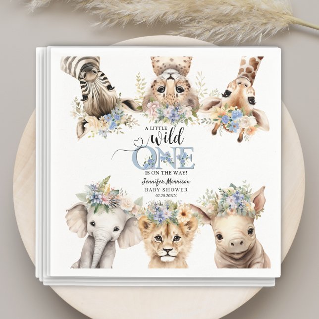Boy Safari Baby Shower Paper Napkins (Creator Uploaded)
