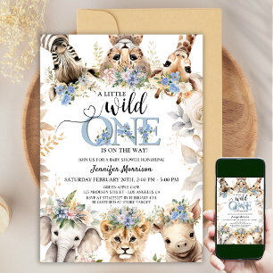 Boy Safari Jungle Baby Shower Invitation