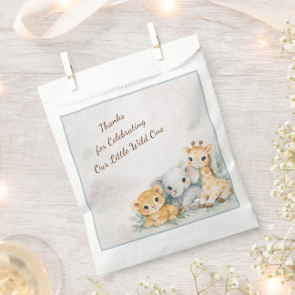 Boy Safari Little Wild One Baby Shower Party Favour Bag