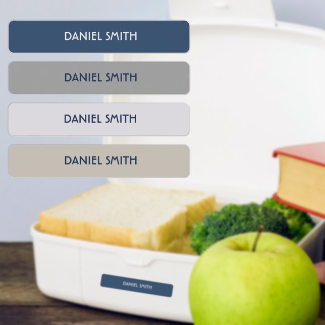 Boy School Daycare Name (Waterproof name labels for school supplies, lunch boxes, day care, baby bottles, and more!)