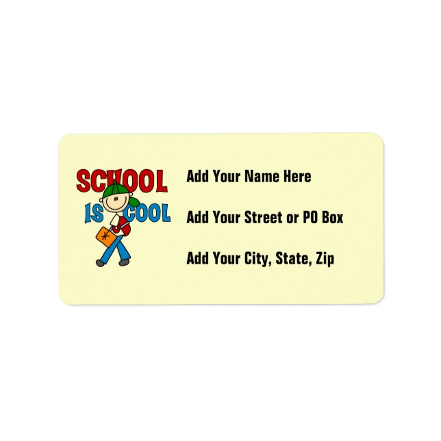 Boy School is Cool Label (Front)